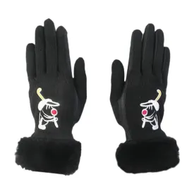 1 Pair of Golf Gloves Winter Training Gloves Mitts for Fishing Biking Hiking Black 18