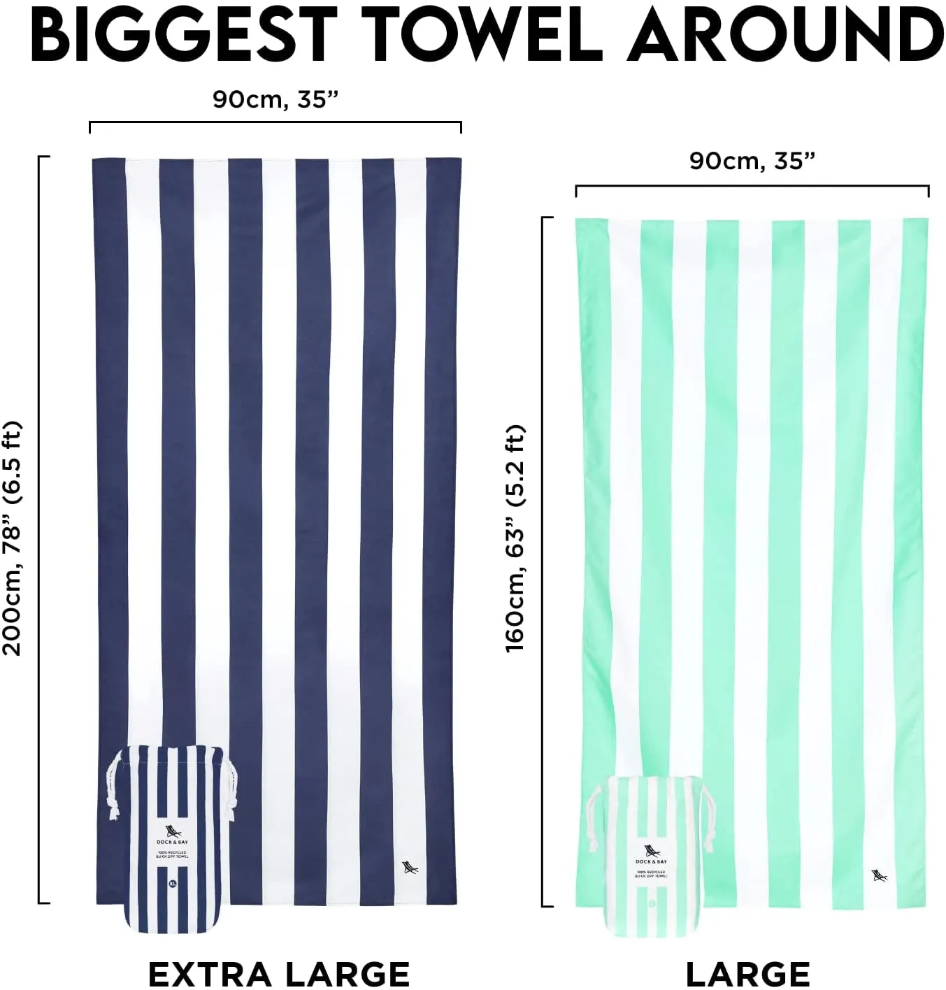 Beach Towel - Quick Dry|Sand Free - Compact|Lightweight