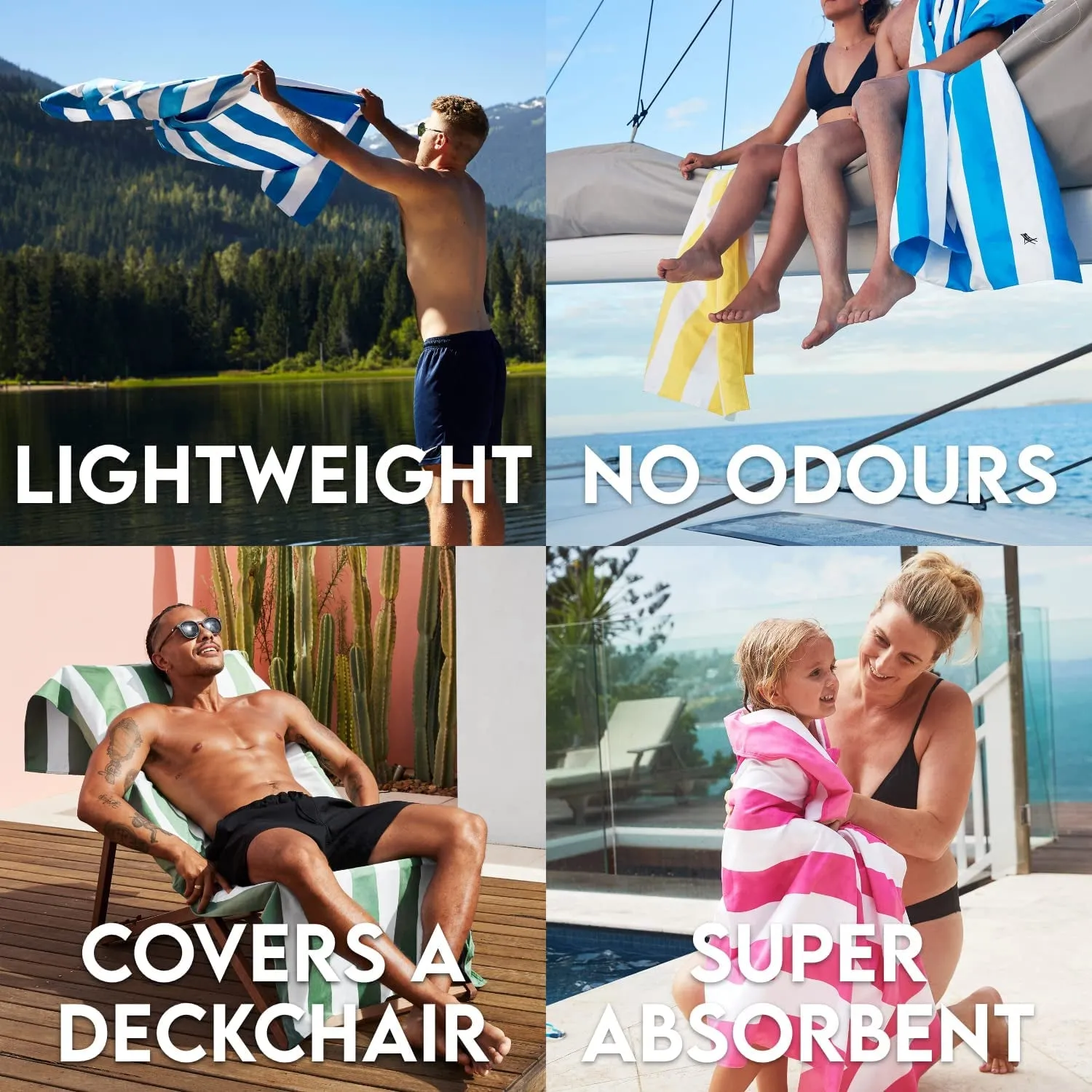 Beach Towel - Quick Dry|Sand Free - Compact|Lightweight