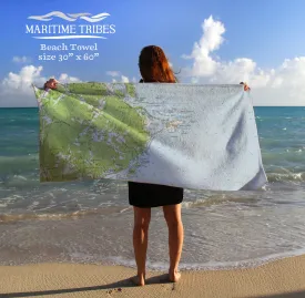 Biddeford Pool, Maine Topo Map Quick Dry Towel