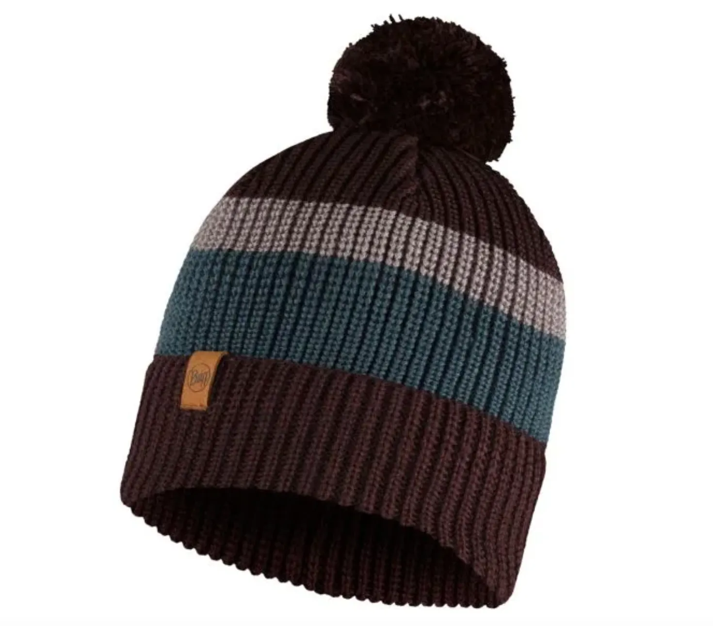 Buff Knitted Beanie Elon Maroon