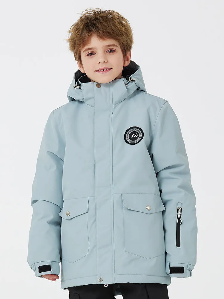 Children Hooded Waterproof Snow Jacket Outdoor Ski Coat