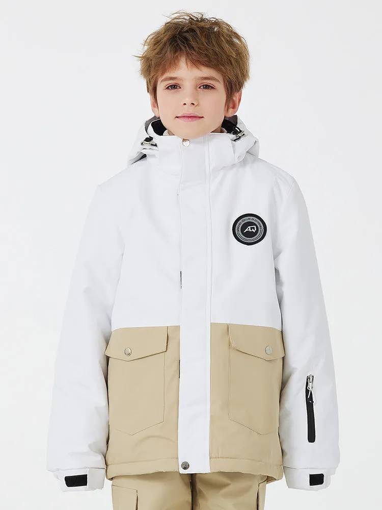 Children Hooded Waterproof Snow Jacket Outdoor Ski Coat