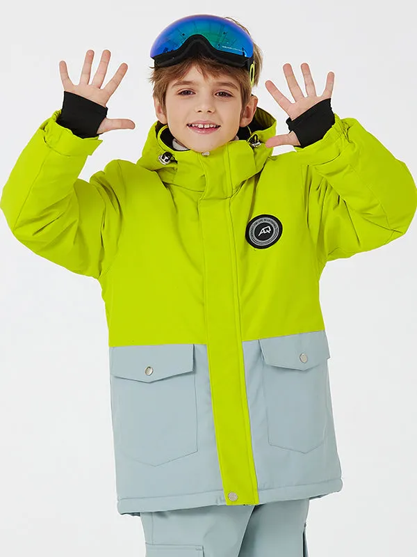 Children Hooded Waterproof Snow Jacket Outdoor Ski Coat