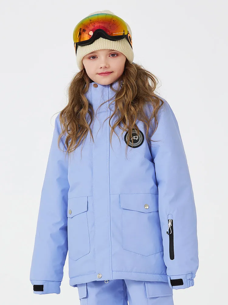 Children Hooded Waterproof Snow Jacket Outdoor Ski Coat
