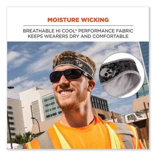 Chill-its 6605 High-performance Terry Cloth Sweatband, Cotton Terry Cloth, One Size, Skulls, Ships In 1-3 Business Days