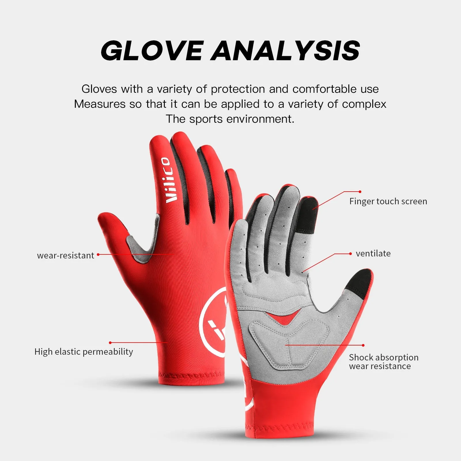 Full Finger Anti-Shock Cycling Gloves