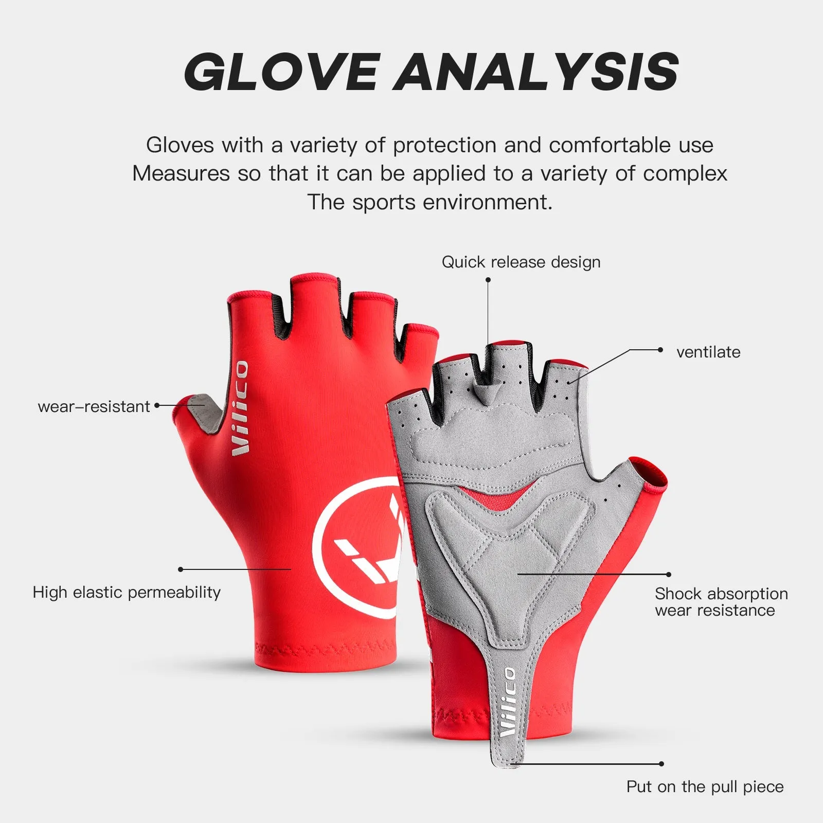 Half Finger Anti-Shock Cycling Gloves