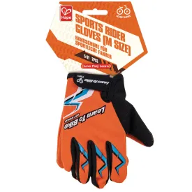 Hape Sports Rider Gloves - Reflective Orange - Medium Size for Biking, Age 3 
