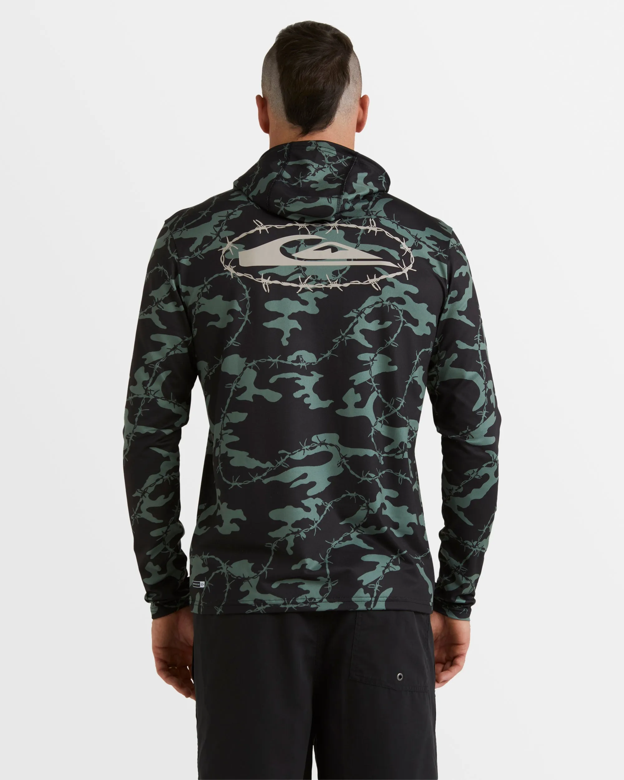 Mens Mikey Hooded Long Sleeve UPF 50 Rash Guard