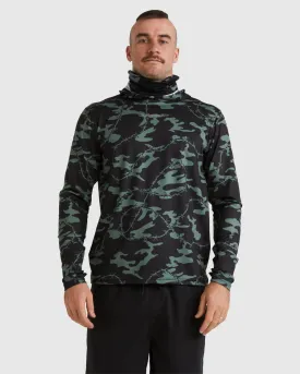 Mens Mikey Hooded Long Sleeve UPF 50 Rash Guard