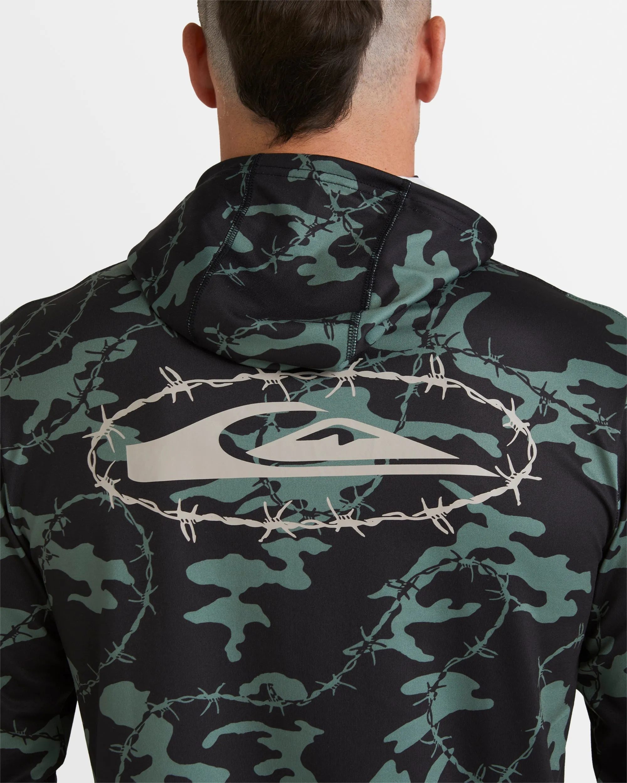 Mens Mikey Hooded Long Sleeve UPF 50 Rash Guard