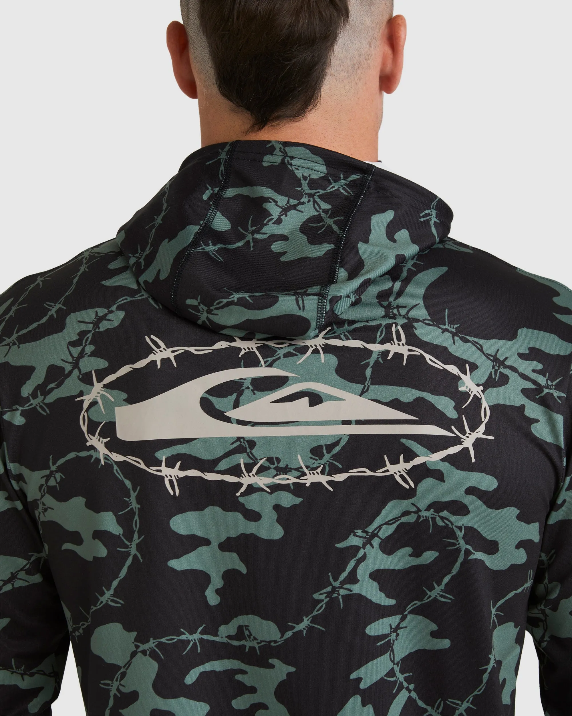 Mens Mikey Hooded Long Sleeve UPF 50 Rash Guard