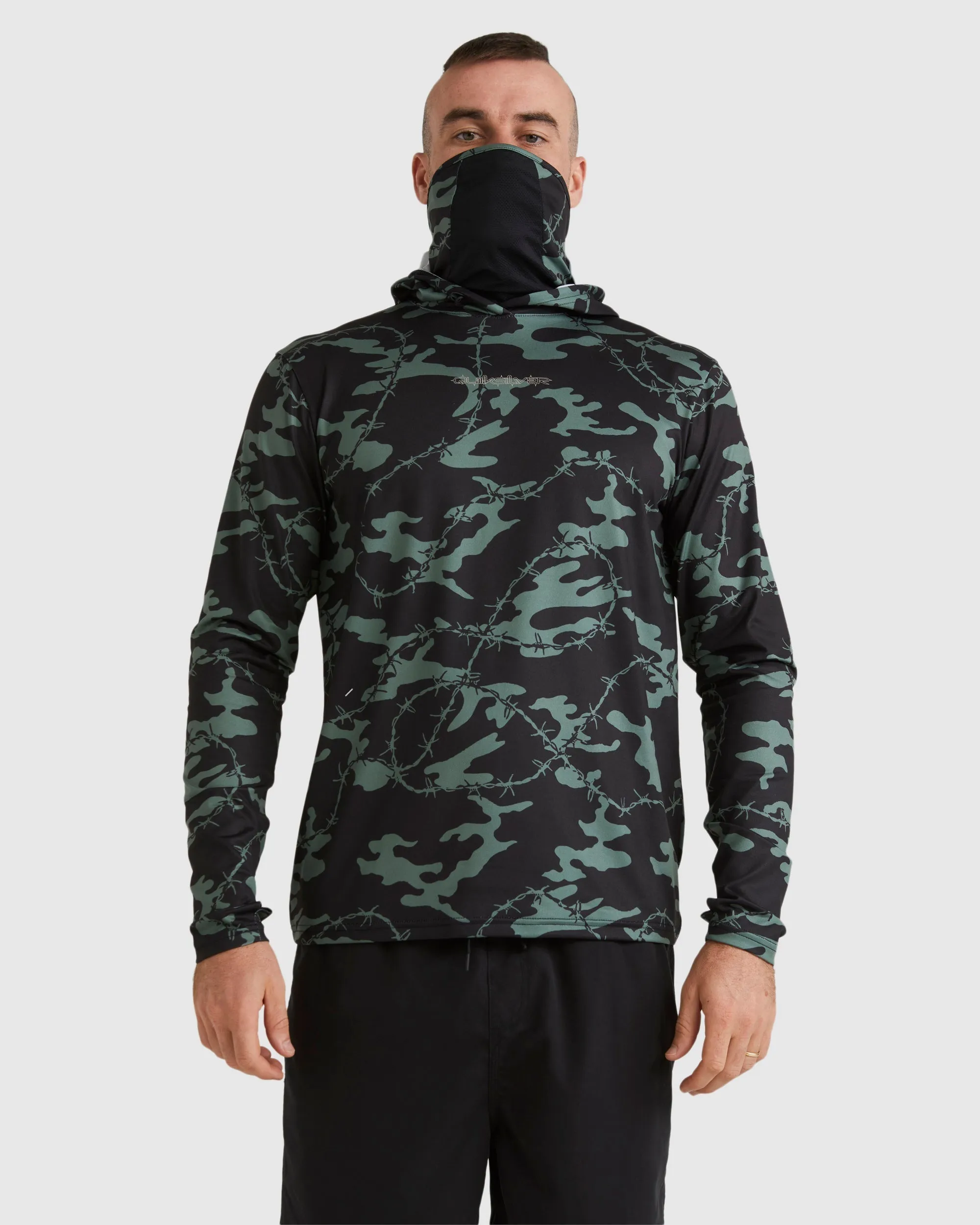 Mens Mikey Hooded Long Sleeve UPF 50 Rash Guard