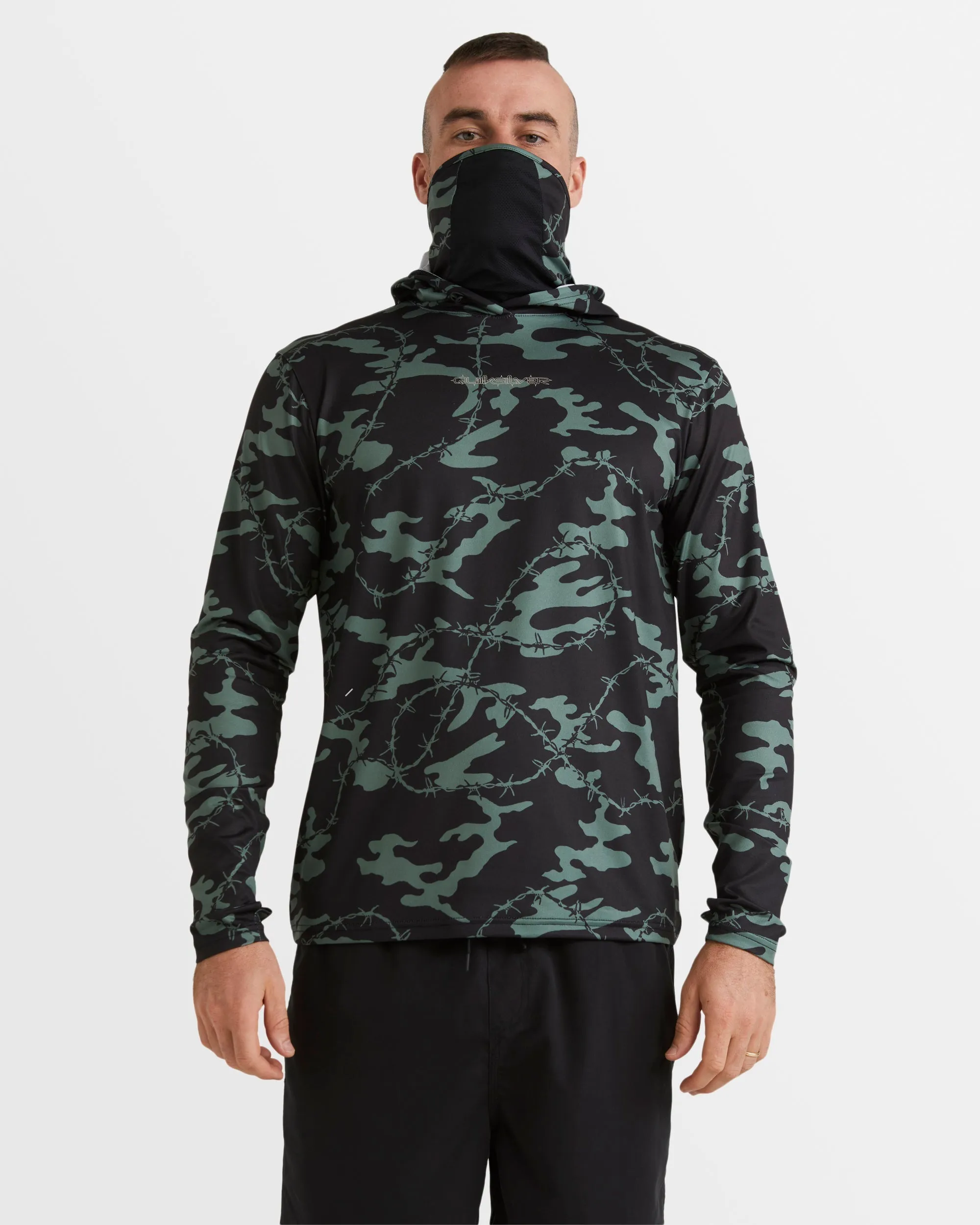 Mens Mikey Hooded Long Sleeve UPF 50 Rash Guard
