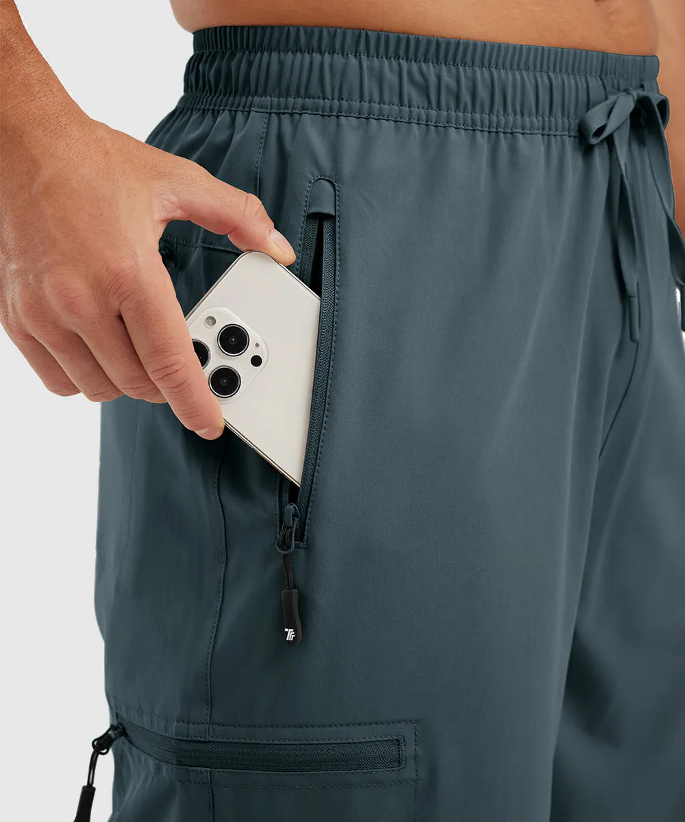 Men's Stretchy Water Repellent Cargo Sports Shorts