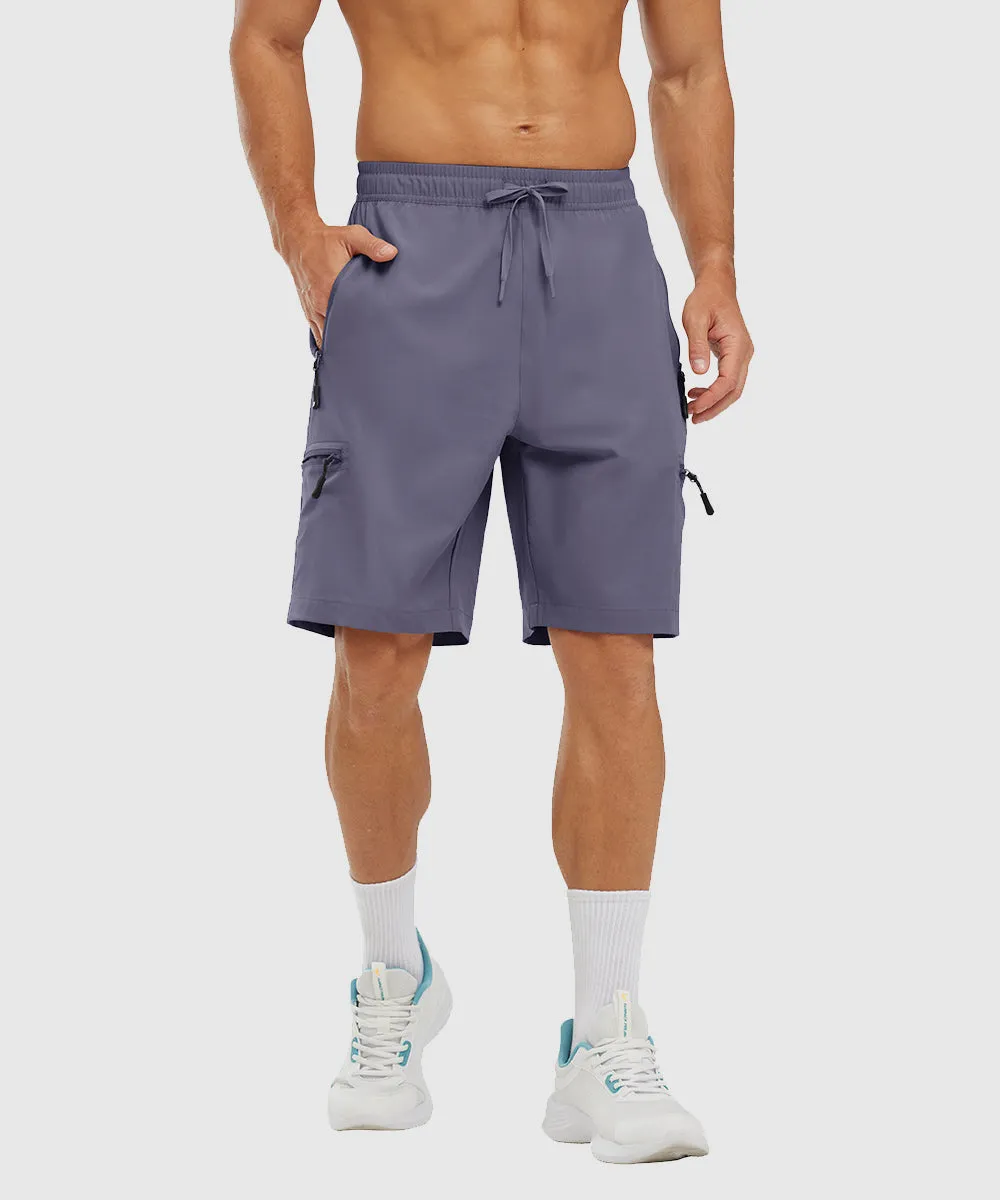 Men's Stretchy Water Repellent Cargo Sports Shorts