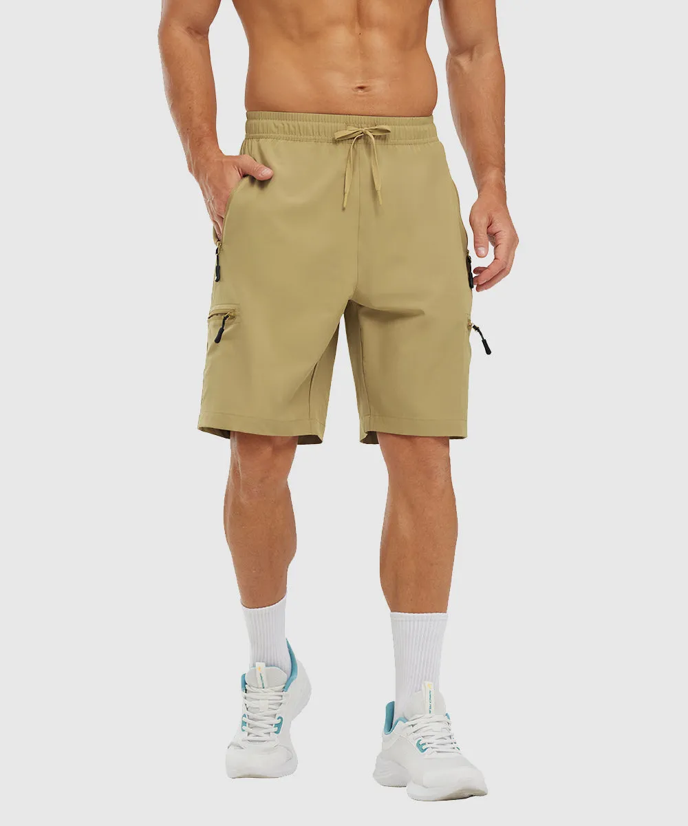 Men's Stretchy Water Repellent Cargo Sports Shorts