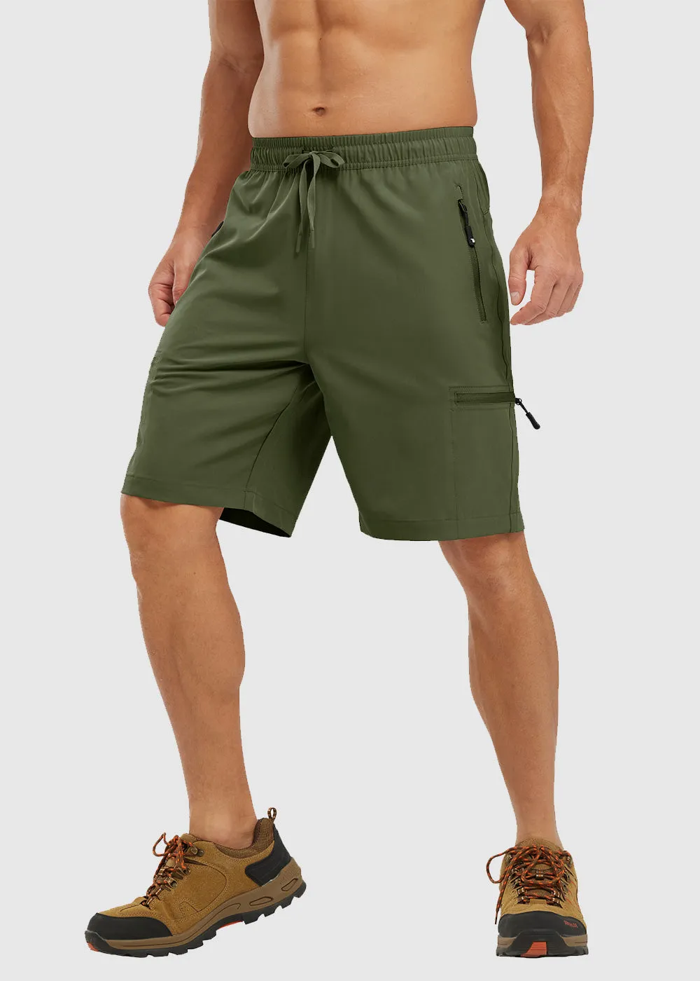 Men's Stretchy Water Repellent Cargo Sports Shorts