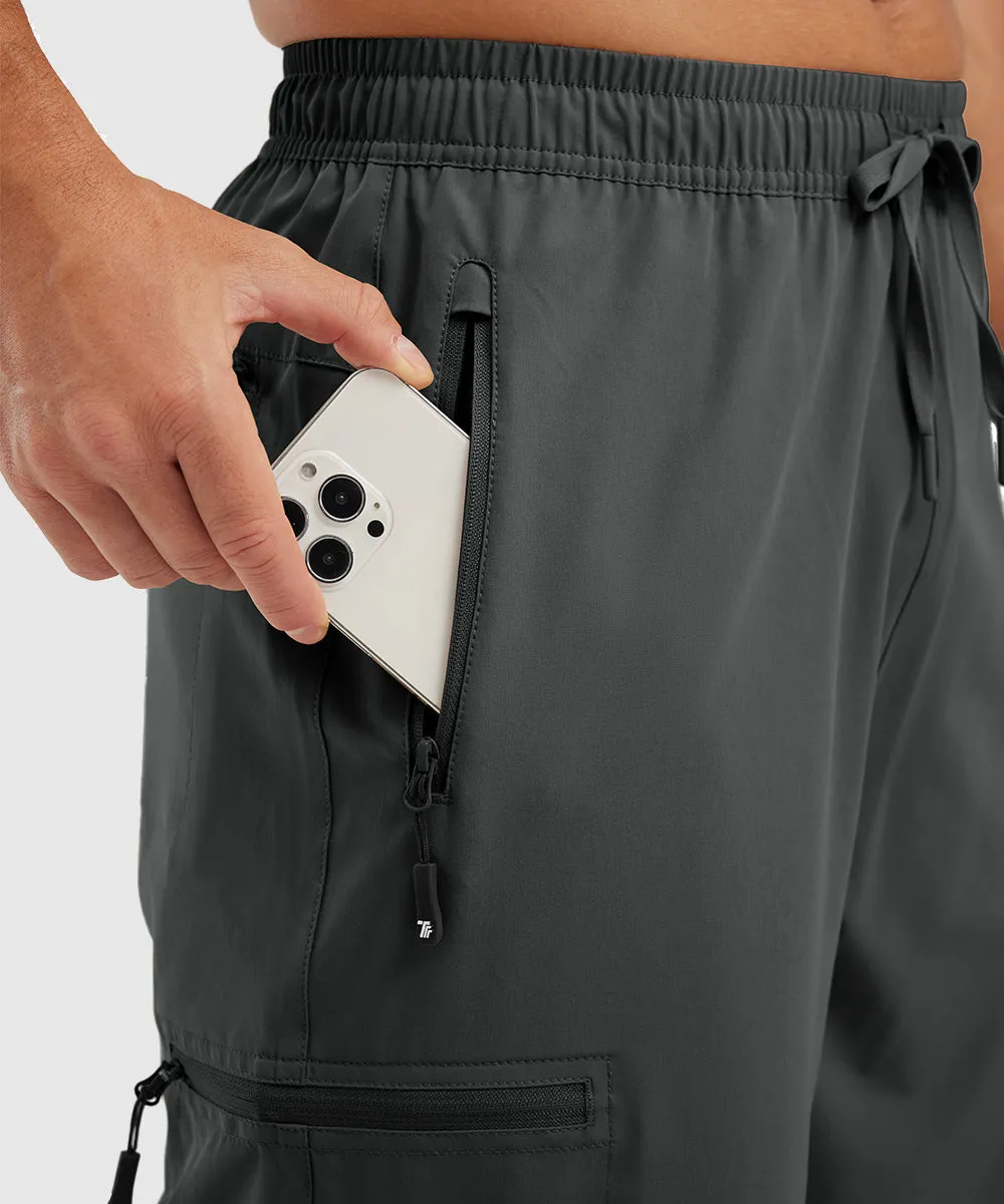 Men's Stretchy Water Repellent Cargo Sports Shorts