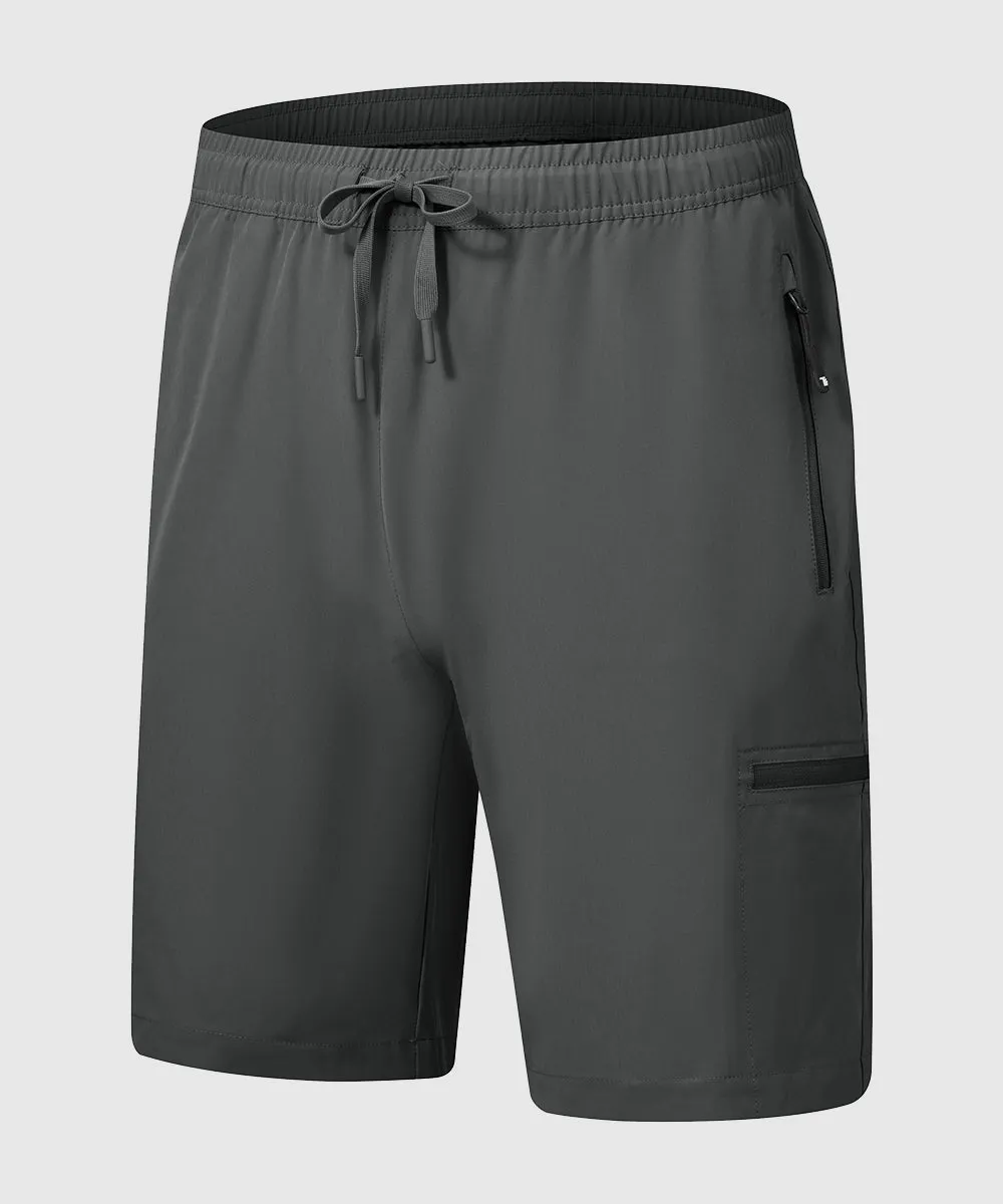 Men's Stretchy Water Repellent Cargo Sports Shorts