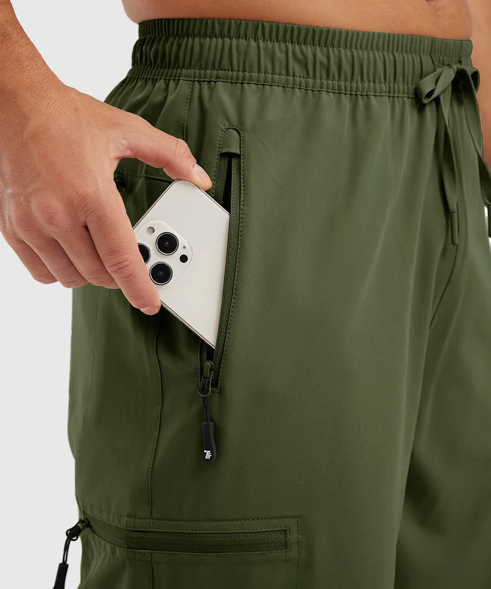 Men's Stretchy Water Repellent Cargo Sports Shorts