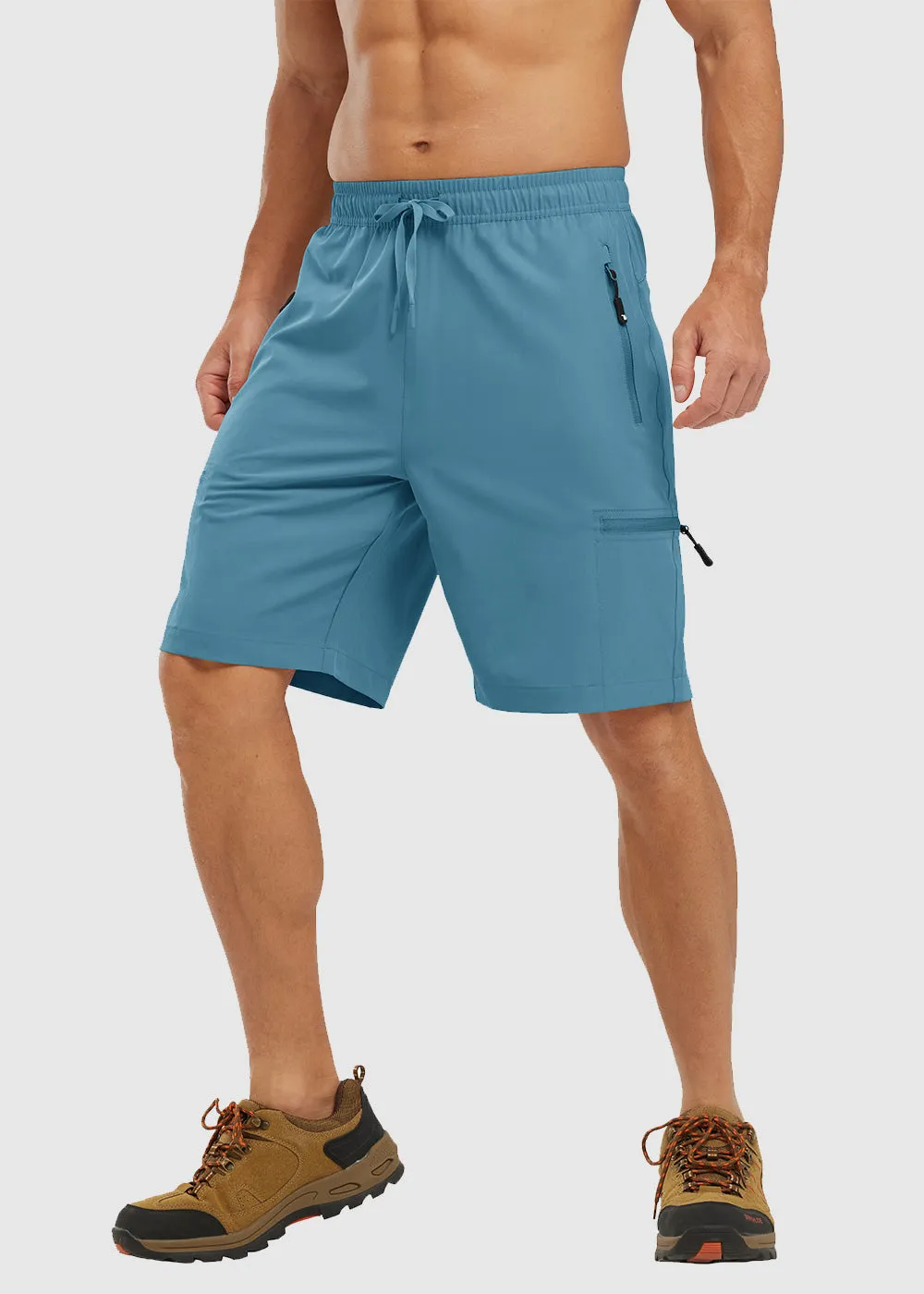 Men's Stretchy Water Repellent Cargo Sports Shorts