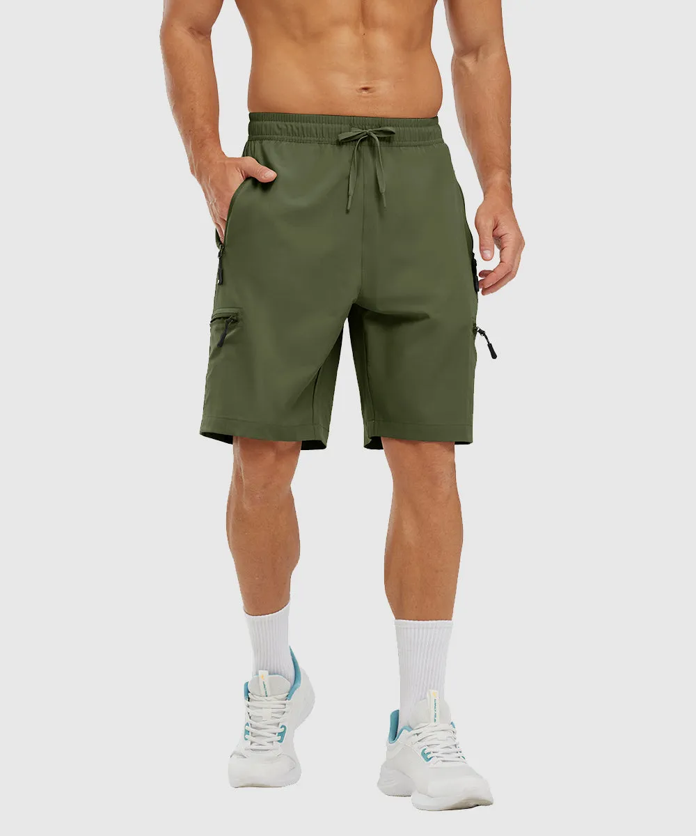 Men's Stretchy Water Repellent Cargo Sports Shorts
