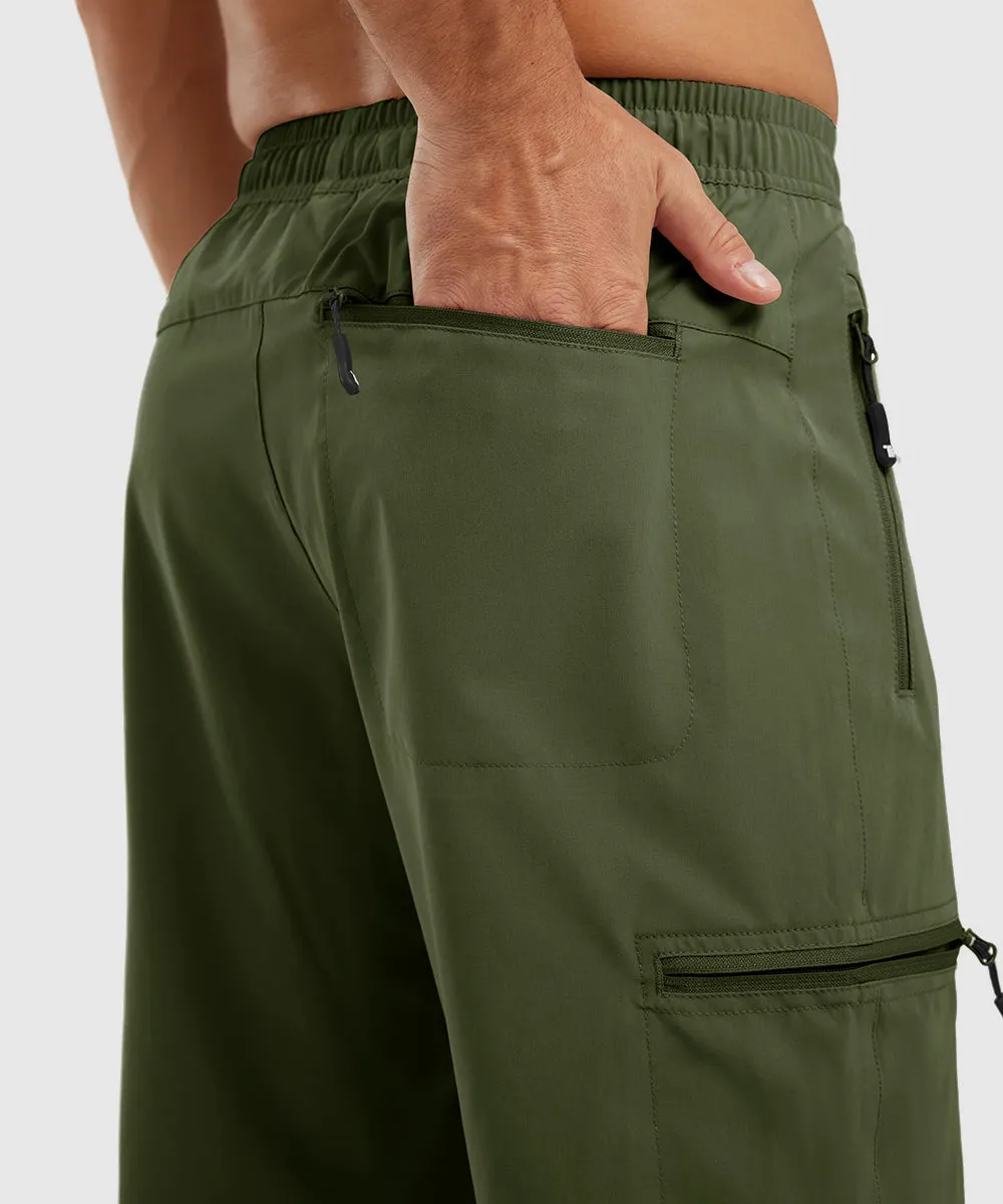 Men's Stretchy Water Repellent Cargo Sports Shorts