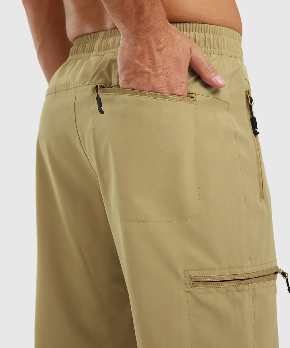 Men's Stretchy Water Repellent Cargo Sports Shorts
