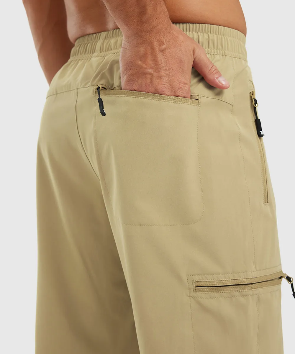 Men's Stretchy Water Repellent Cargo Sports Shorts