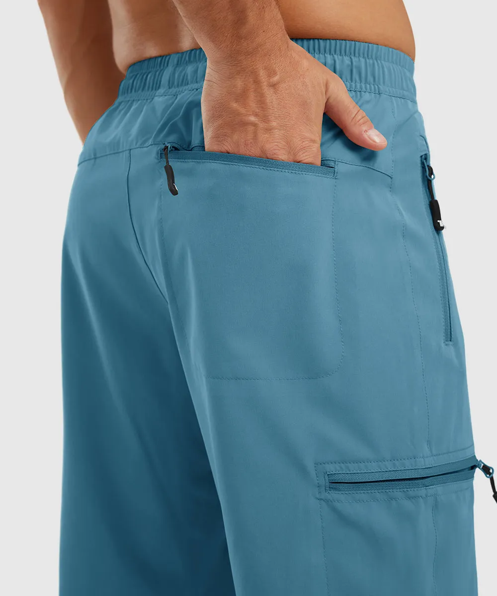 Men's Stretchy Water Repellent Cargo Sports Shorts