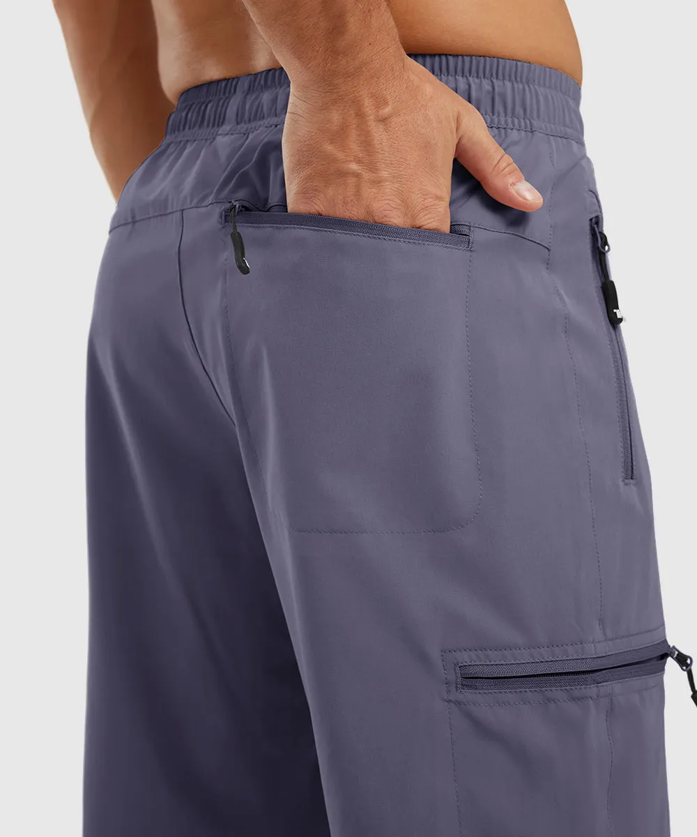 Men's Stretchy Water Repellent Cargo Sports Shorts