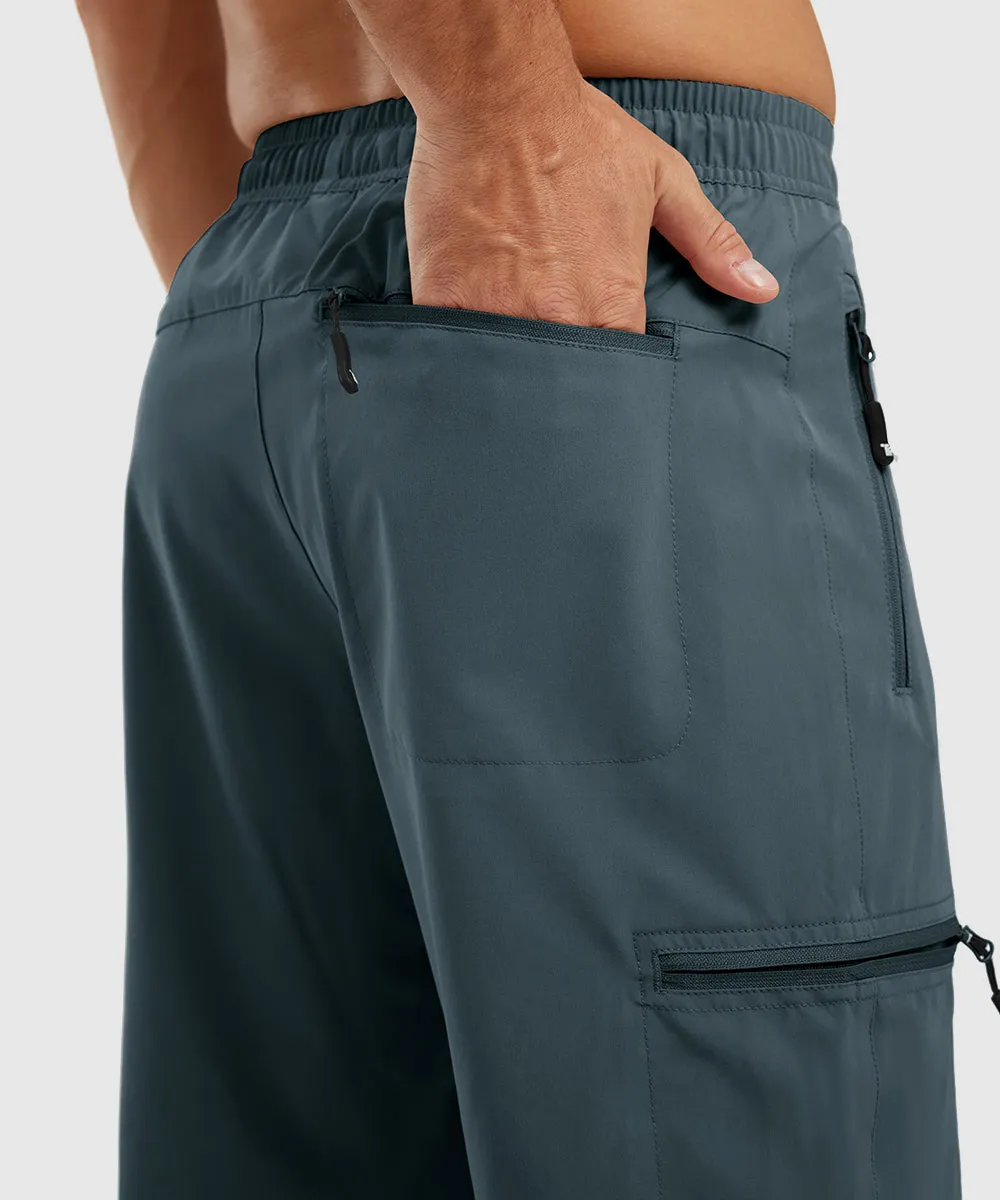 Men's Stretchy Water Repellent Cargo Sports Shorts