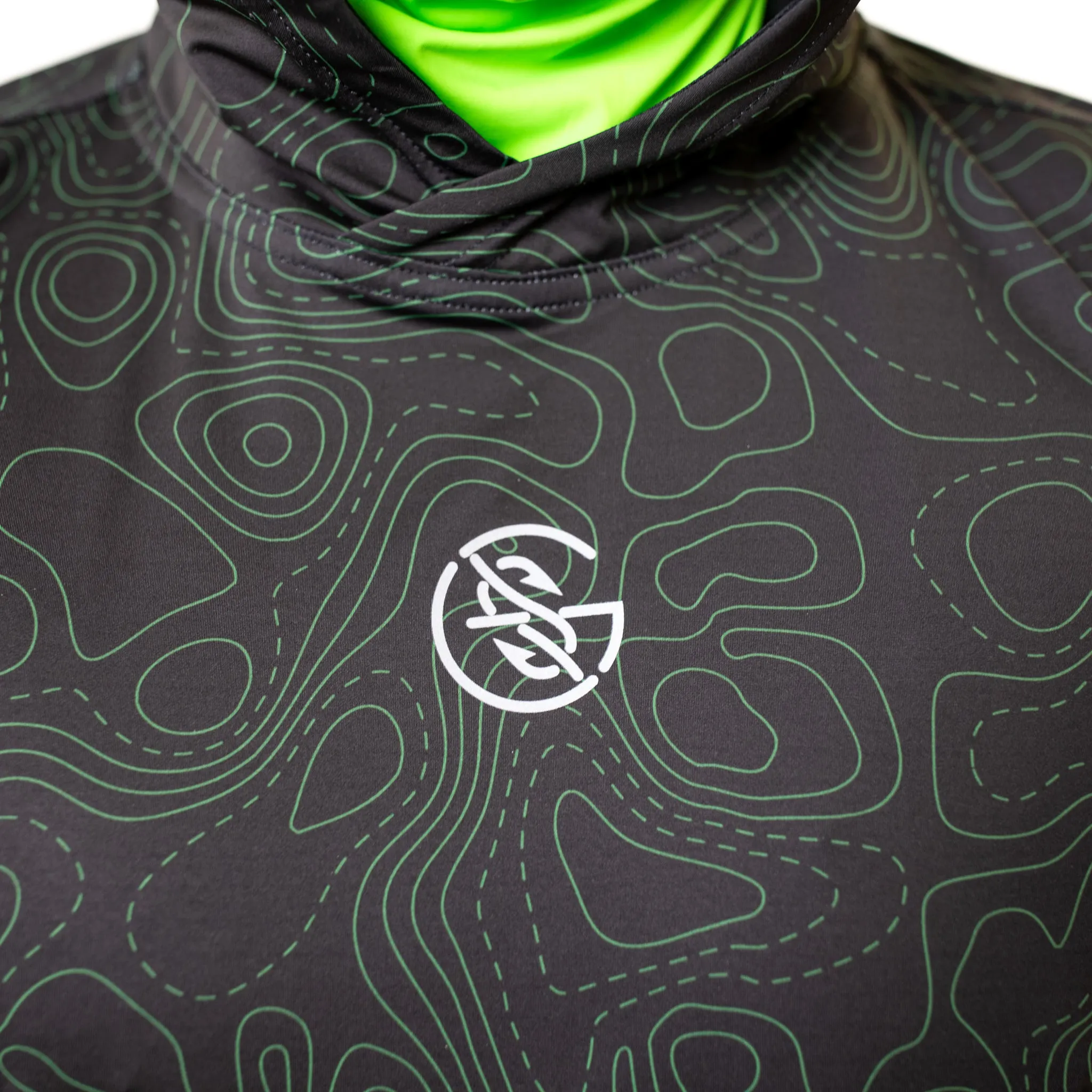 Midnight Topo Hooded Long-Sleeve w/ Green Gaiter