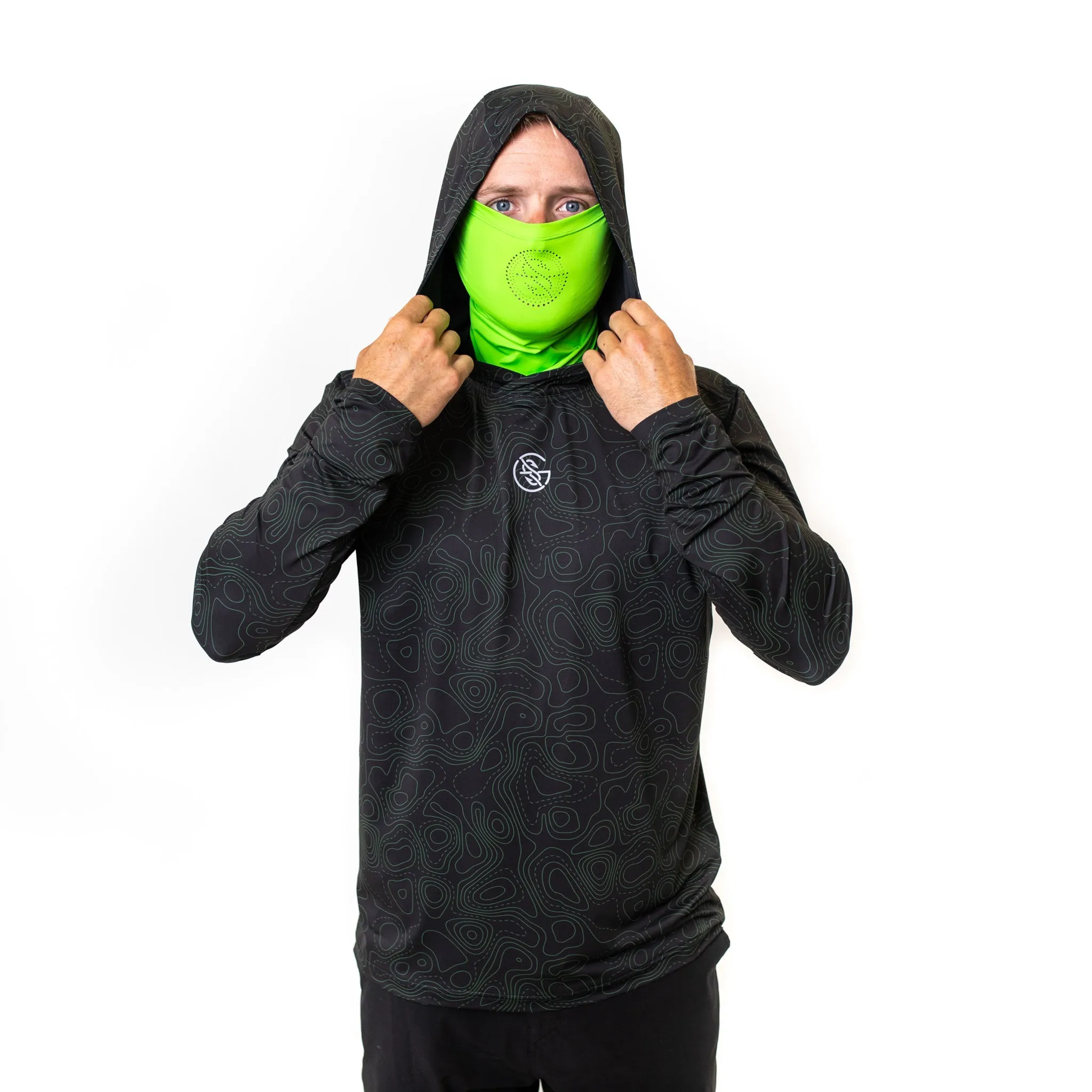 Midnight Topo Hooded Long-Sleeve w/ Green Gaiter