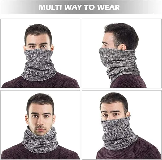 Neck Gaiter Warmer Fleece Face Covering Mask, Winter Multifunctional Motorcycle Headwear Scarf Balaclava for Men Women