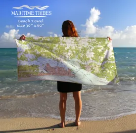 Ocean Springs Vintage Topo Quick Dry Towel