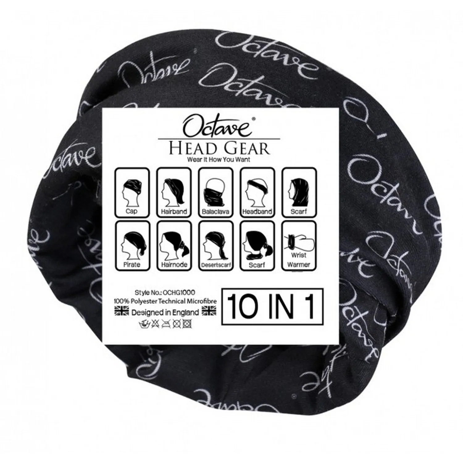 Octave Adults Unisex Multi-functional Tubular Head Gear