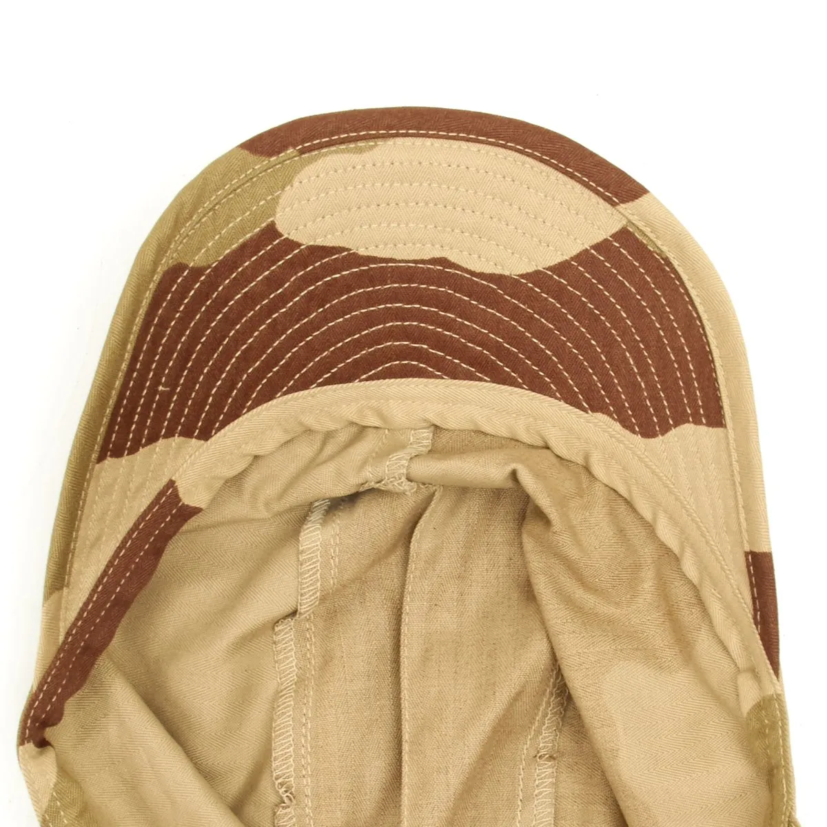 Original French F2 CCE Field Bigeard Cap Desert Camouflage with Swallowtail Neck Flap