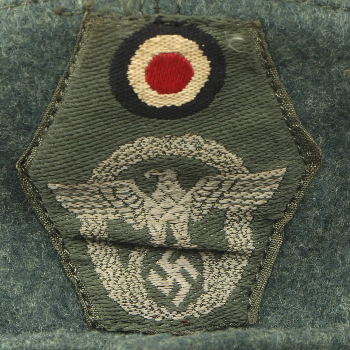 Original German WWII Civic Protection Police Model 43 Feldmütze Field Cap - Size 55