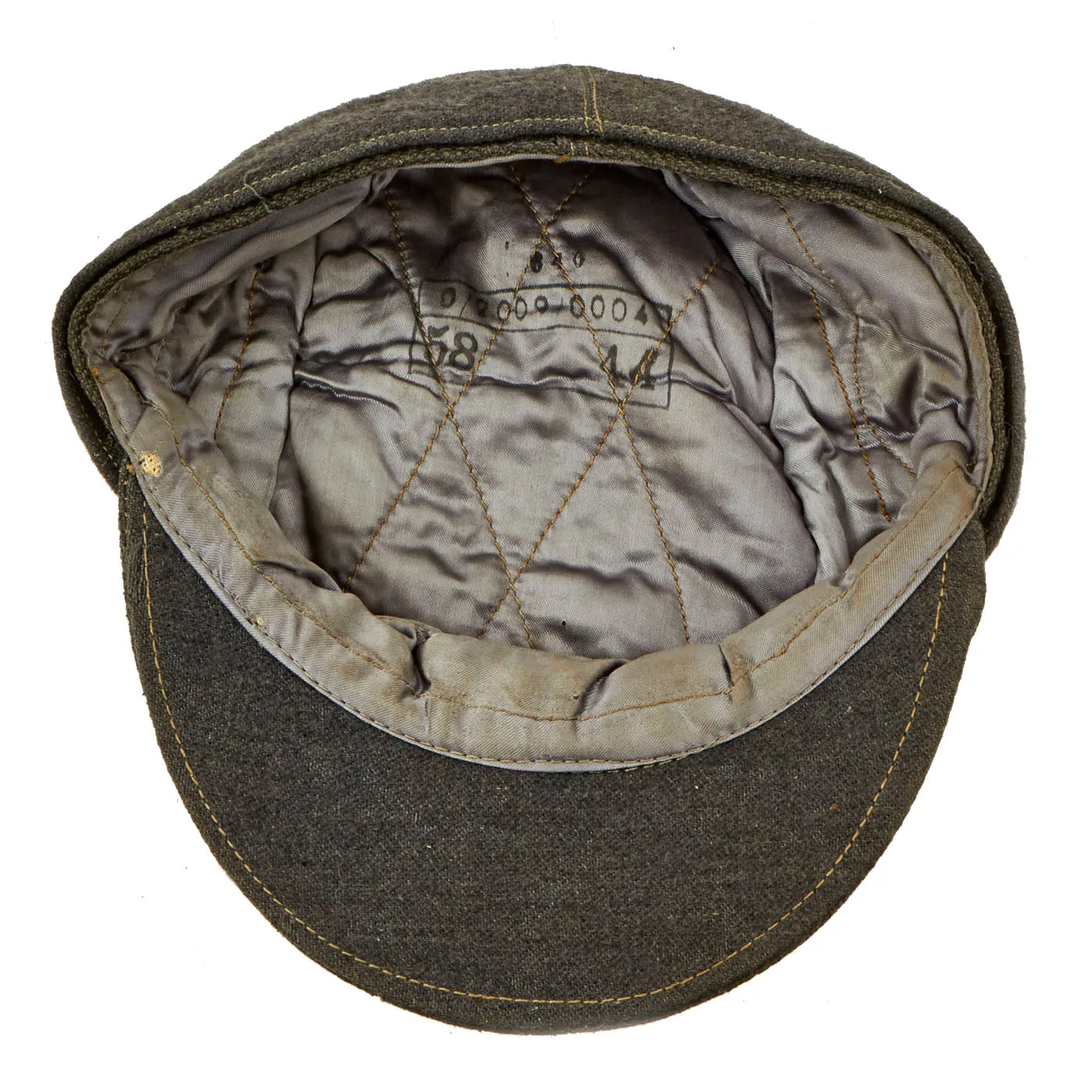 Original German WWII HJ Flak Helper M43 Feldmütze Field Cap in size 58 - dated 1944