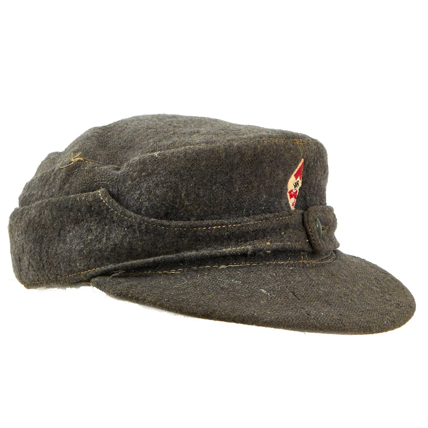 Original German WWII HJ Flak Helper M43 Feldmütze Field Cap in size 58 - dated 1944