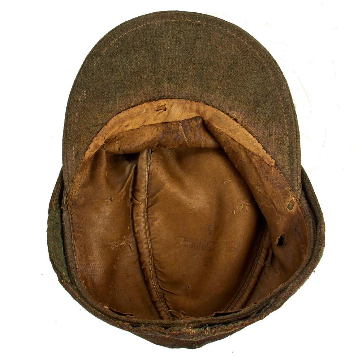 Original German WWII Service Worn 1943 dated M43 Heer Army Feldmütze Field Cap with RBNr. Markings - Size 56