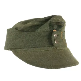 Original German WWII Service Worn M43 Heer Army Feldmütze Field Cap with Period Repairs