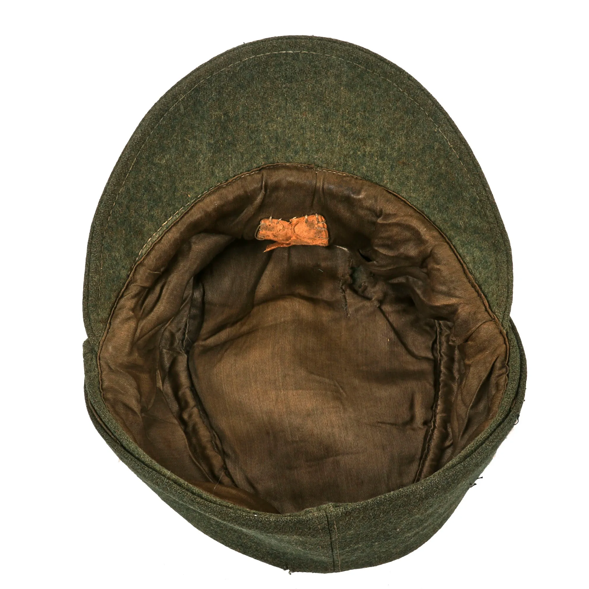 Original German WWII Service Worn M43 Heer Army Feldmütze Field Cap with Period Repairs