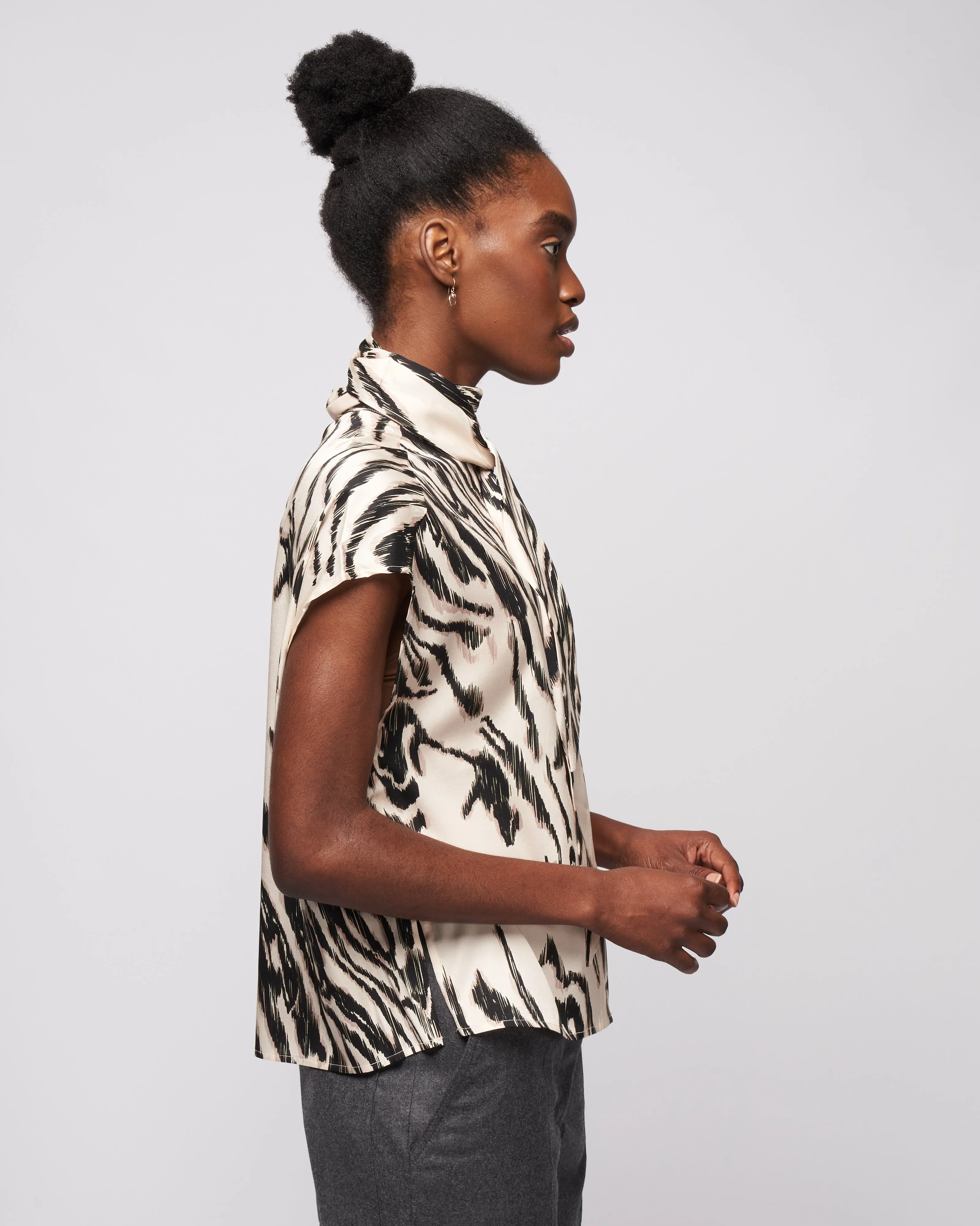 print blouse - beige