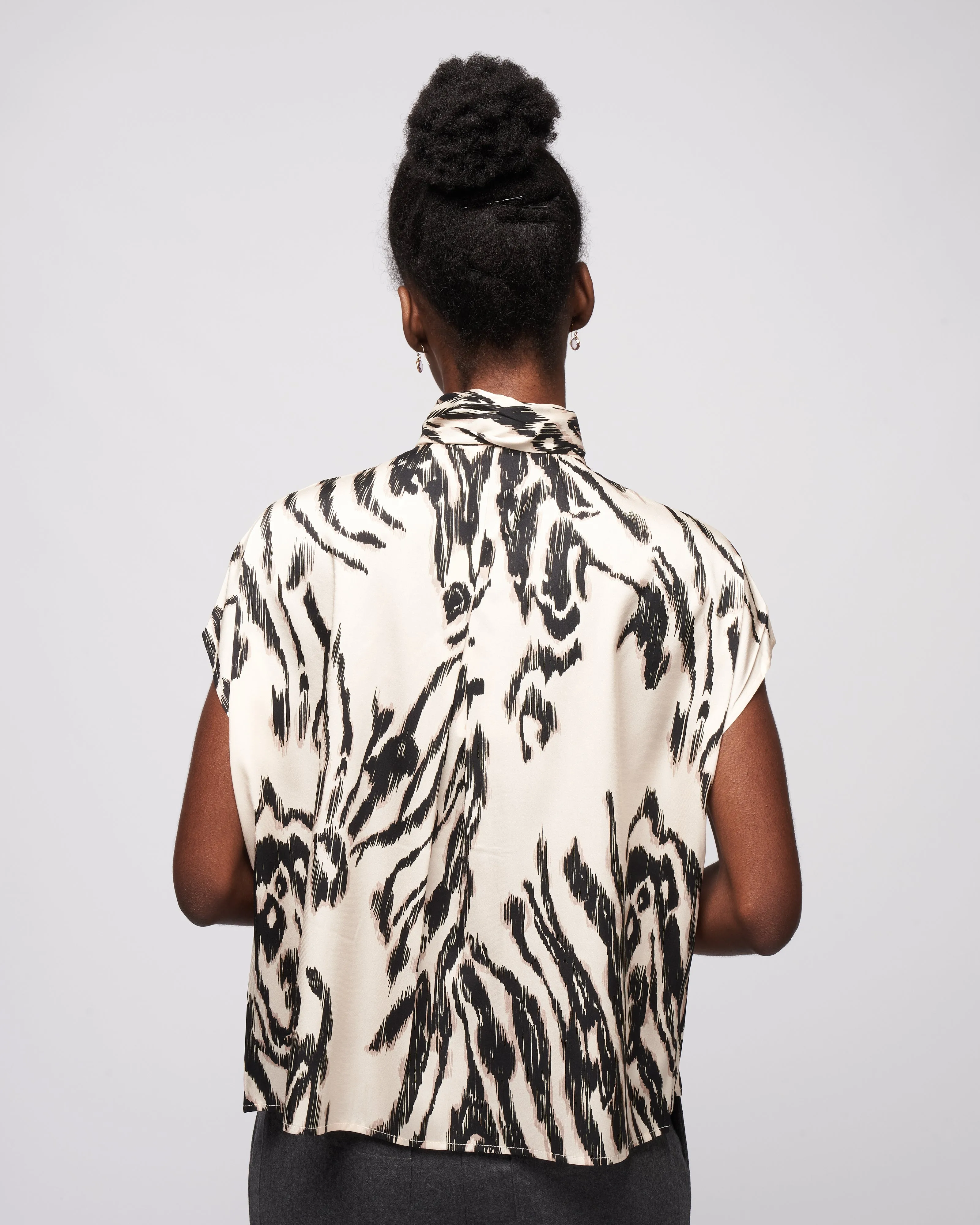 print blouse - beige
