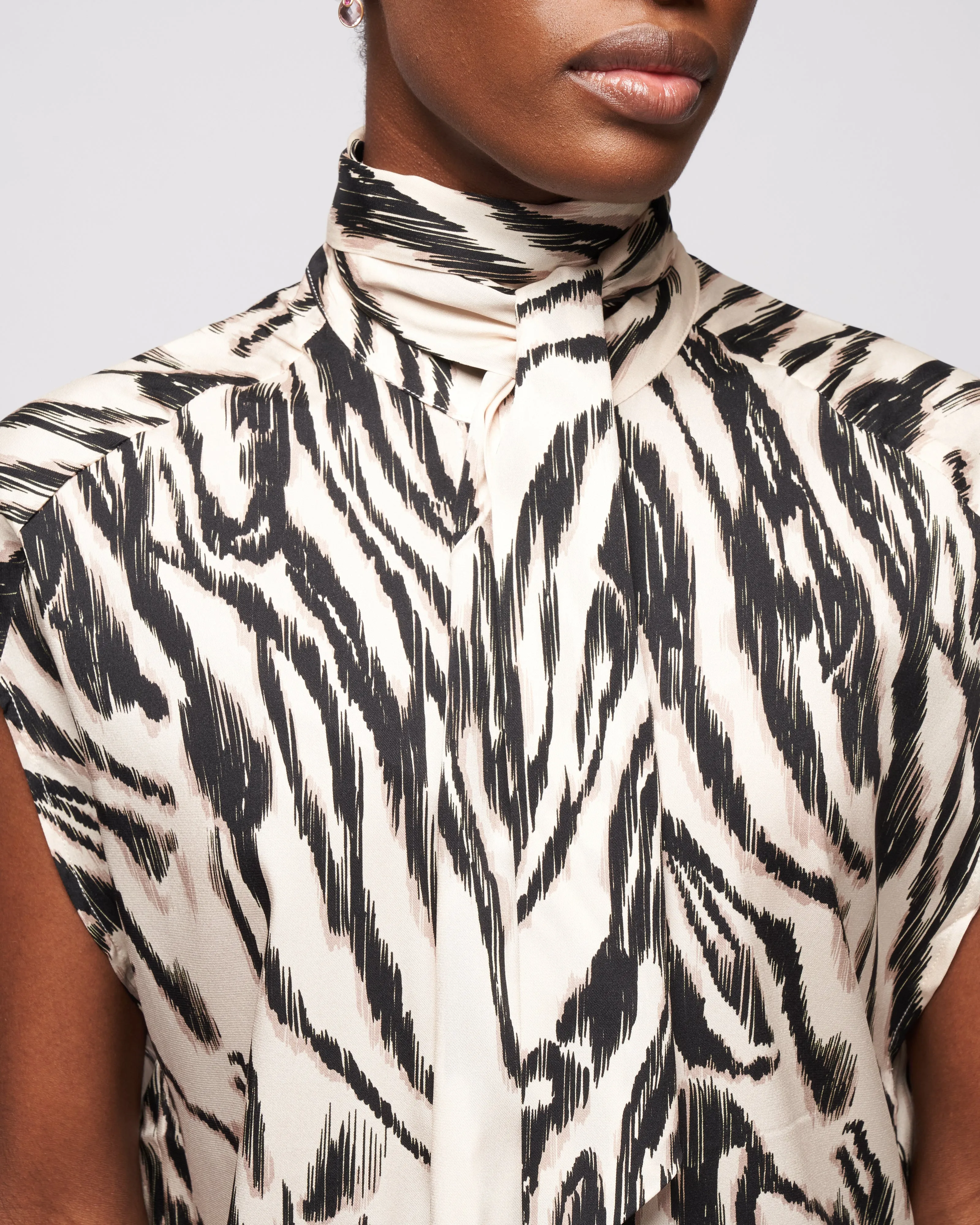 print blouse - beige