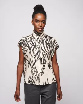 print blouse - beige